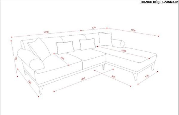 Bianco Sol L Köşe Koltuk(Uz+2) Zümrüt