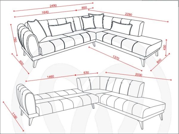 Lavin Sol L Köşe Koltuk (UZ+2)